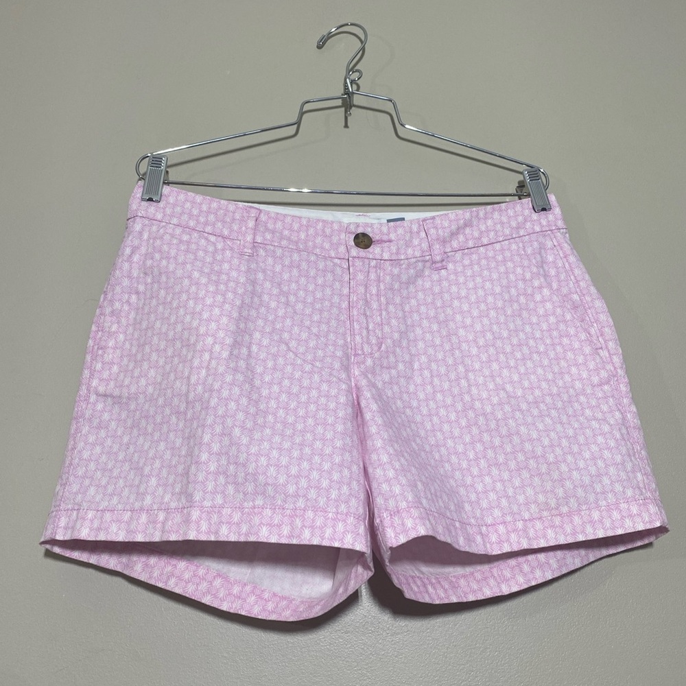 Old Navy Pink White Print Shorts Women’s Size 4 Casual Summer Stretch